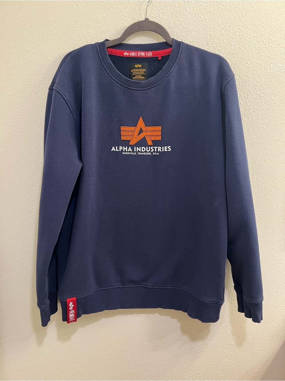 Alpha Industries Basic Rubber Letters Sweater size XL